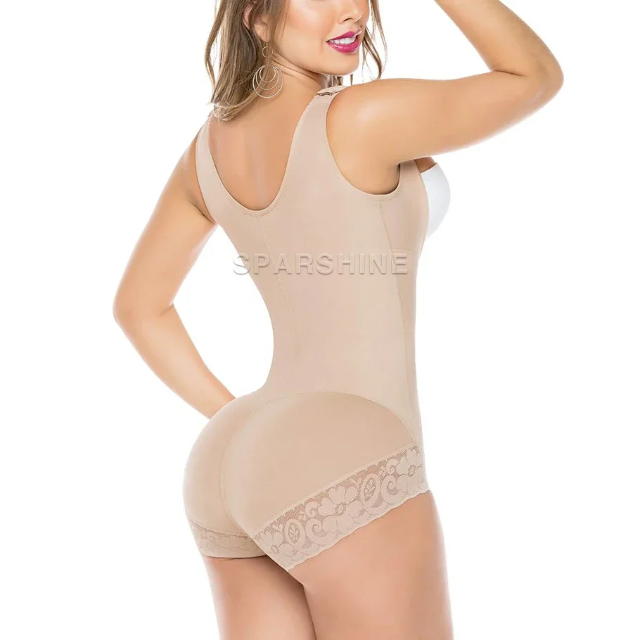 Fajas Colombianas Tummy Control Compression Shapewear Front Zipper Body Shaper Slimming Waist Trainer Butt Lifter Bodysuit