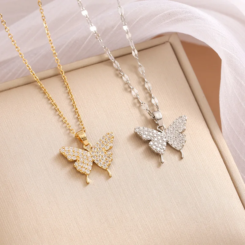 Легкий роскошный и нишевый дизайн подвески, ожерелье на ключицу холодного ветра с простым узлом-бабочкой