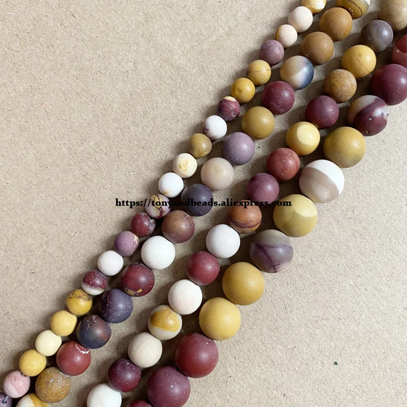 Natural Stone Matte Mookaite Mookite Jasper Round Loose Beads 15\