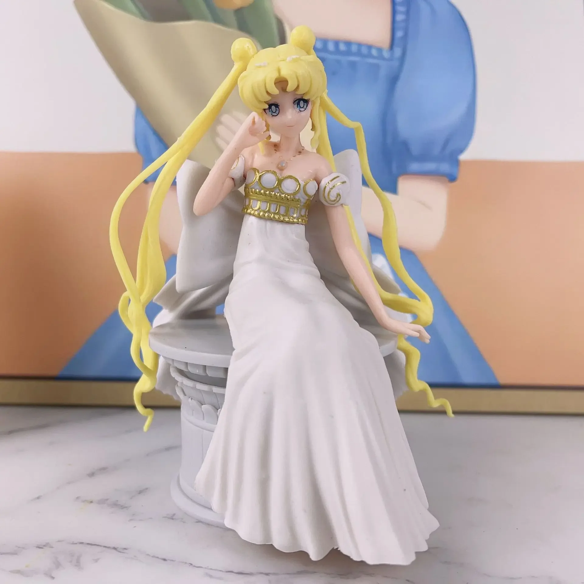 14CM 1 pz Ichiban Kuji Lastone colore speciale Sailor Moon Eternal Princess Serenity Figure Doll Toy Ornament Gift