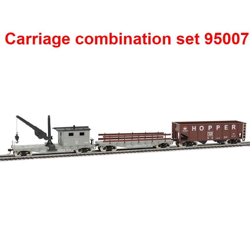 

HO Scale 1/87 Train Model Cargo Container Flatcar Alloy Train Track Set 95007 Car Combination Pack of 3 Boys Toy Gift