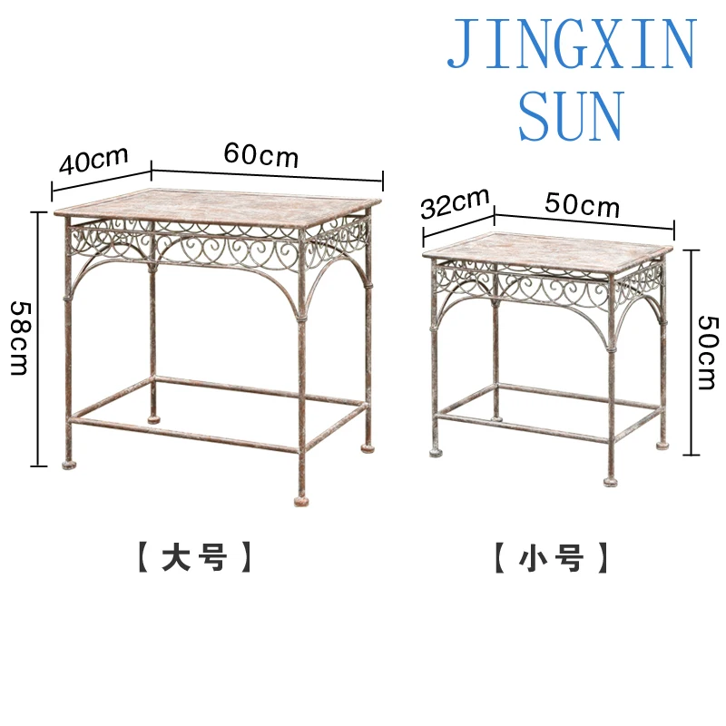 Old Garden Garden Wrought Iron Flower Rack Outdoor Balcony Shelf Floor to Floor Terrace Flower Pot Rack