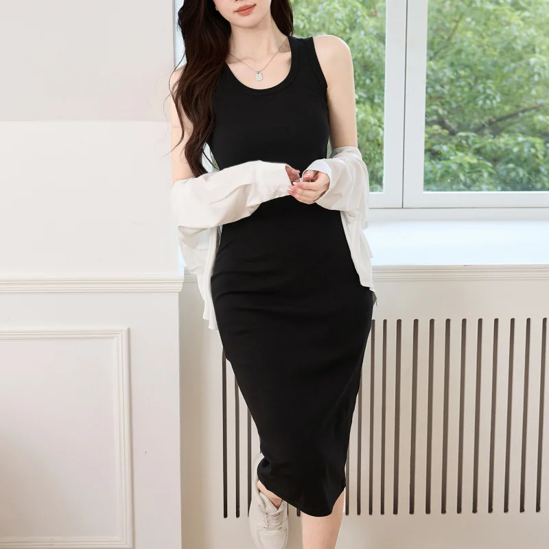 Selection of Superior  over-the-Knee Vest Women's Summer Cotton 2024 New Slimming Inner Strap Dress