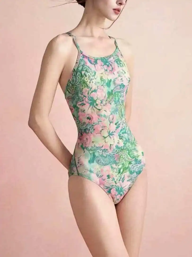Professional Speedy Dry Triangular Women's One-Piece Swimsuit Swimming Costume Sports Training Competition Swimsuit view 3