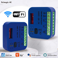 2CH Tuya WiFi Universal  Garage Door Remote Control Receiver 433MHz 868MHz Switch DC AC 9-30V 85-250V Smart Life Alexa