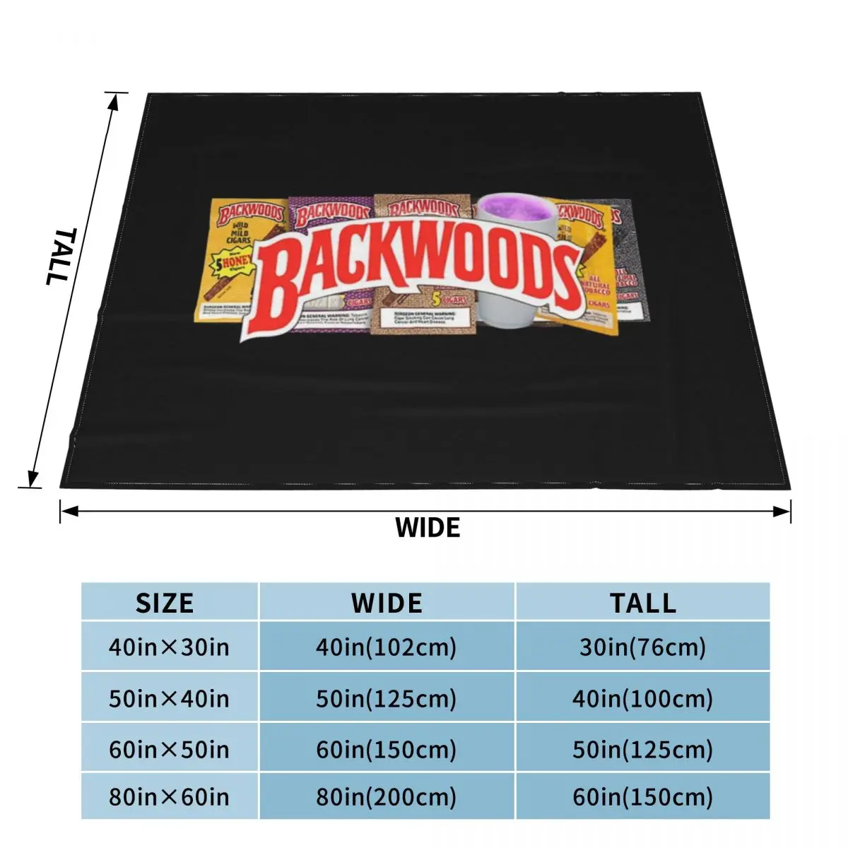 BACKWOODS Throw Blanket Large Blanket Flannels Blanket Thin Blankets