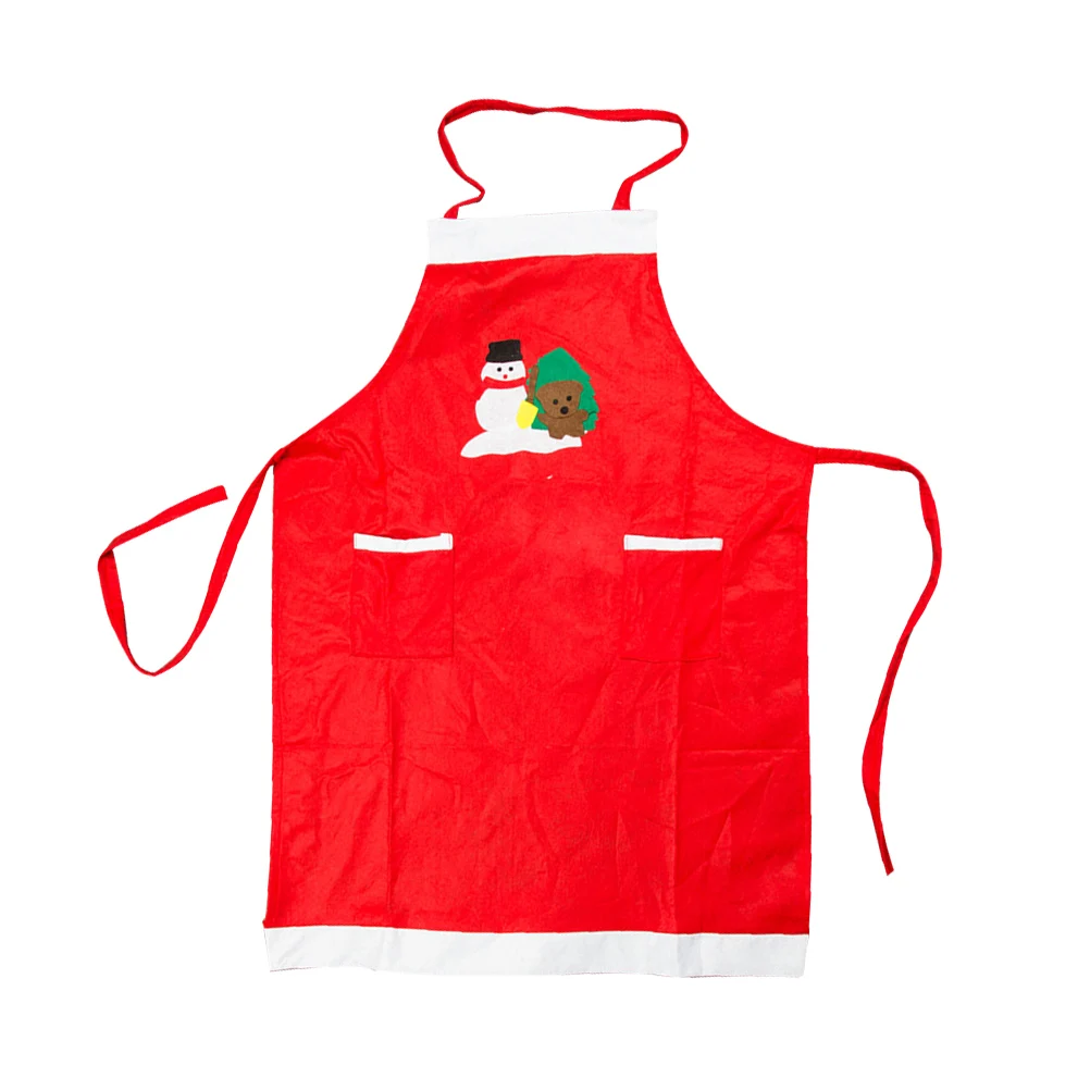 

Christmas Washable Aprons Kitchen Server Housework Premium Material Adjustable Neck Long Use Practical Home Restaurant