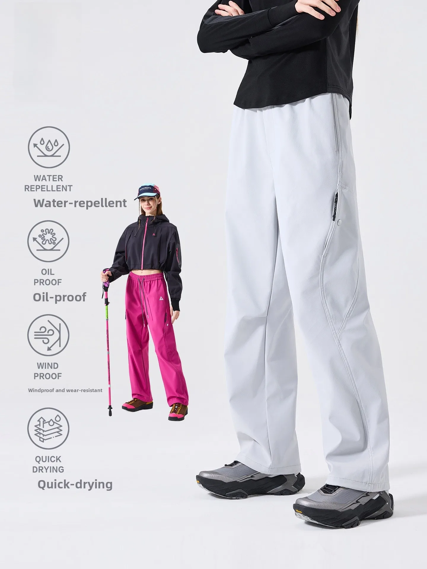 LAZY DAY Outdoor Three-Proof Hiking Soft  Trousers Men's Wearable Mountain Climbing Sports Straight Leg Workwear