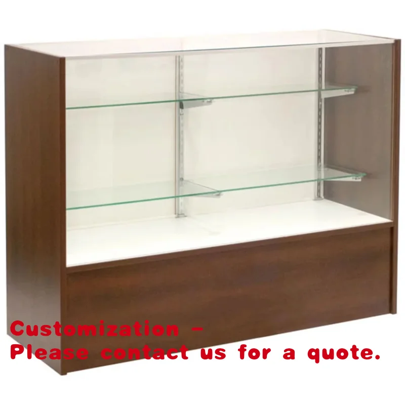 

Customize.KEWAY Custom Tempered Glass Display Glass Showcase Reception Desk Checkout Counter With Glass Showcase