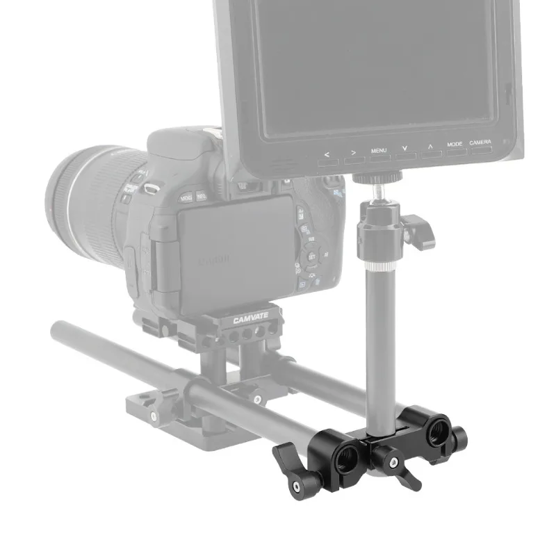 Aluminum alloy 15MM pipe diameter 3 hole clamp catheter slide rail SLR camera guide rail accessories