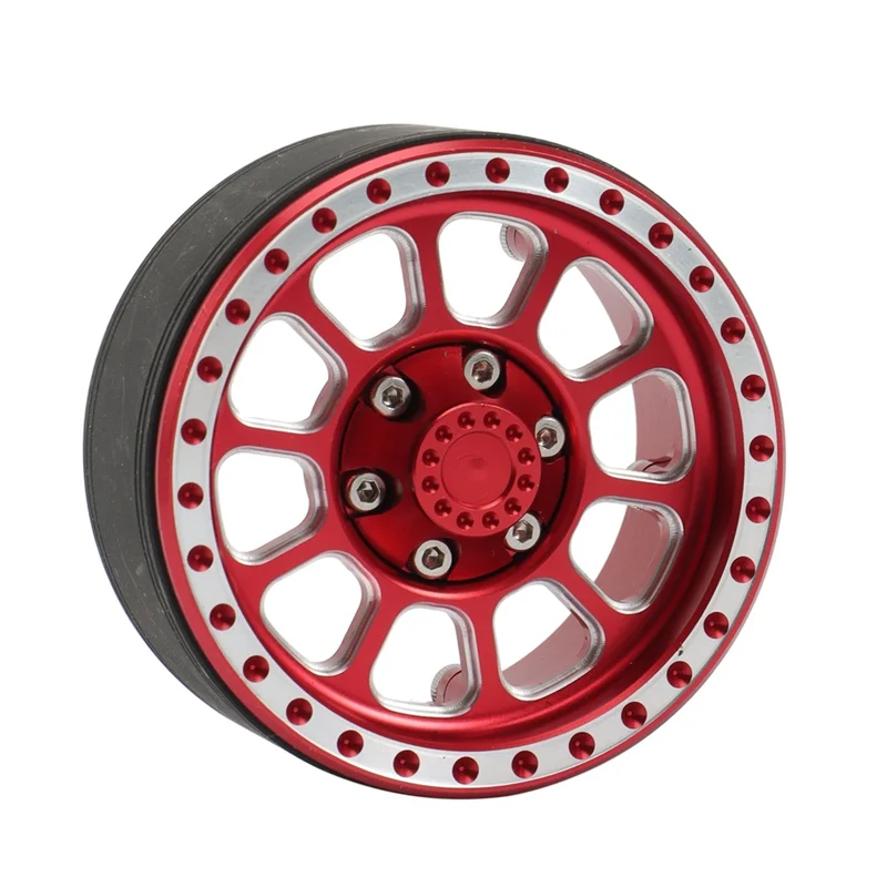 Y34A 4개입 110G/개 중량급 1.9 비드락 휠 림 허브 1/10 RC 크롤러 자동차용 Axial SCX10 TRX4 D90 VS4-10,2