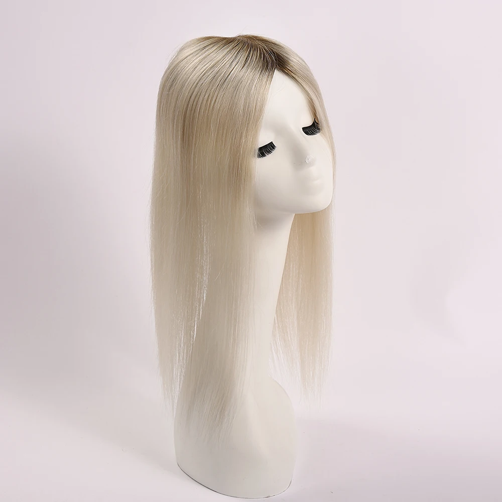 Wholesale Factory Price 100% Handmade Human Hair Topper 5.5x6 Inch Toupees With Clips For Women In Stock