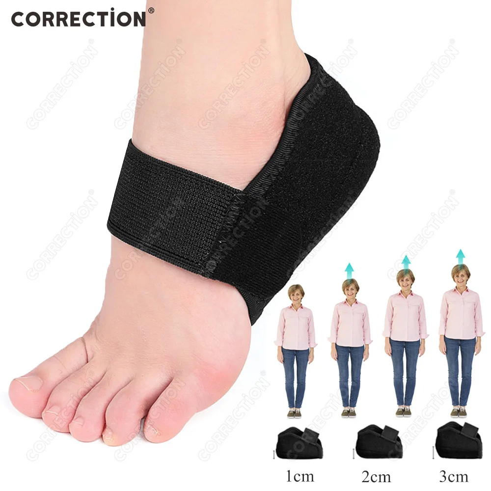 

CORRECTiON Invisible Height Increase Silicone Socks Gel Heel Pads Orthopedic Arch Support Heel Cushion Soles Insole Foot Massage