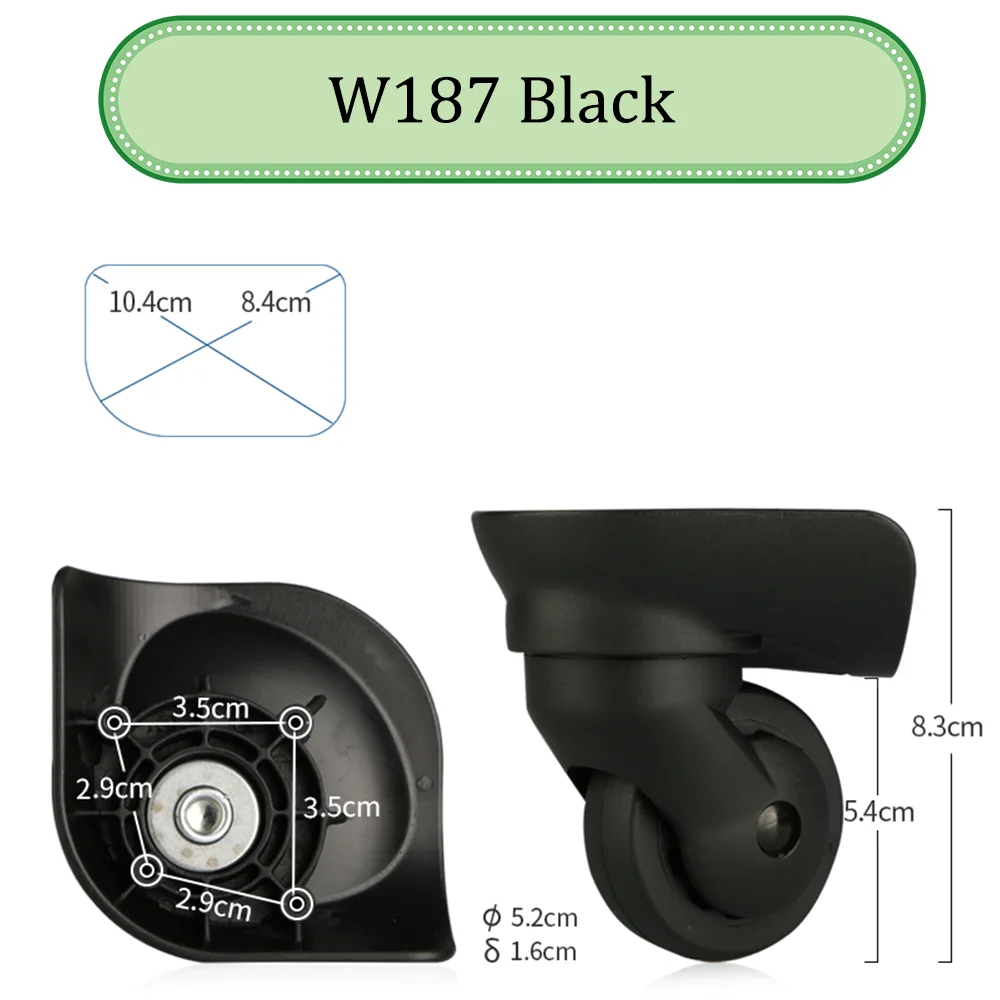 Suitable For Samsonite W187 Black Luggage Suitcase Universal Wheel Accessories Silent Repair Caster Sliding Casters Replacement