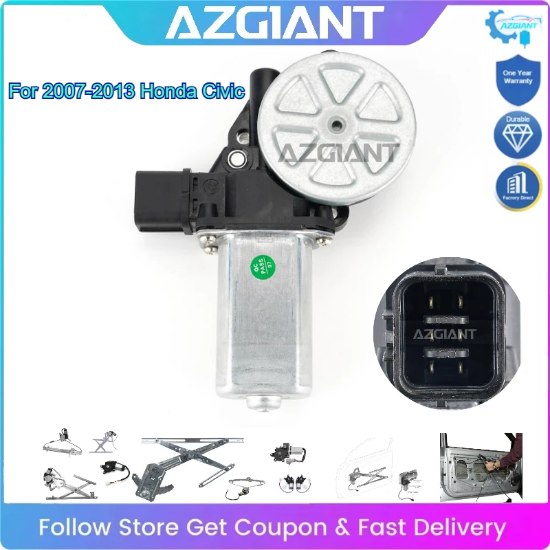 

AZGIANT Front Left&Right Car Window Glass Lifting Motor for 2007-2013 Honda Civic Brand New Auto Window Repair Parts