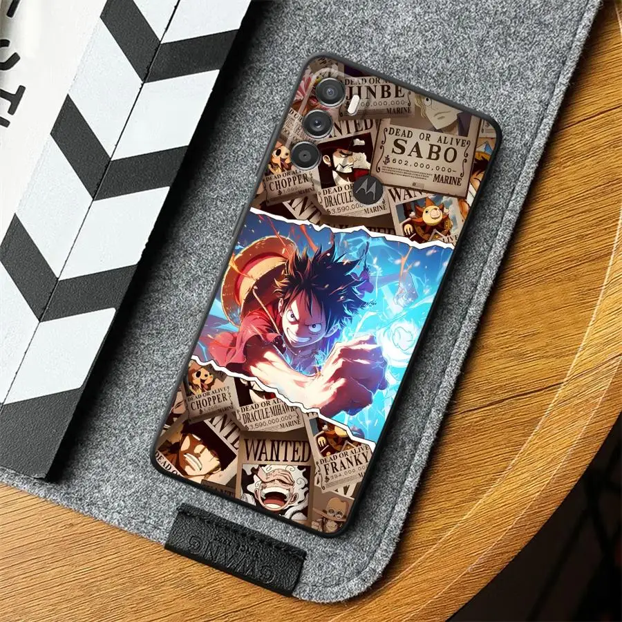 Case for Motorola Mot G32 Edge 20 Pro 30 Lite G51 G73 G52 G22 Edge40 G50 G60 G60s G71 G53 G30 Black Soft Phone Cover G31 Anime