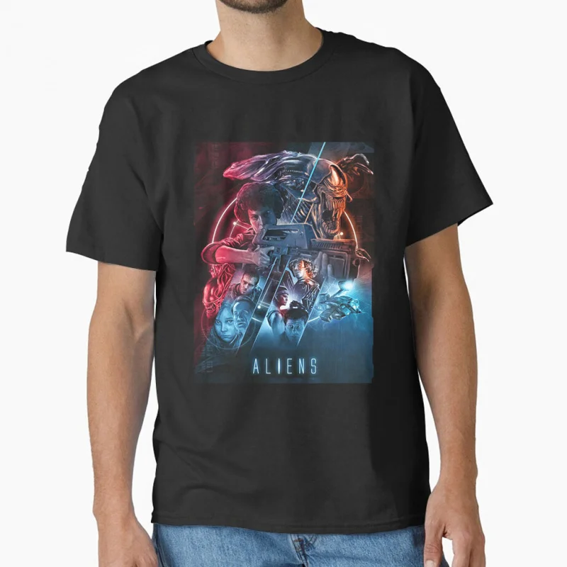 

0731 Xenomorph 80s vintage Horro movie Alien Ellen Ripley Sacry sic fi Space monster Gift T shirt large size Tops S-6XL