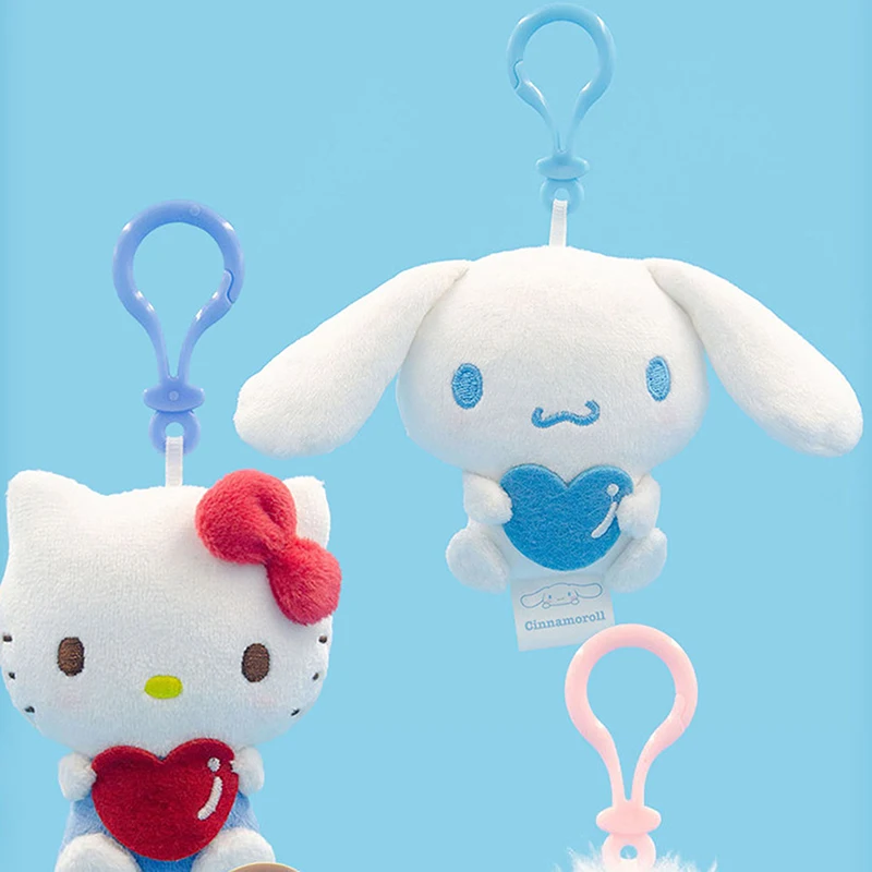 Pendentif mignon en peluche Sanurgente Melody, Kuromi Purin, Pochacco, Cinnamoroll Kt Cat Embrace, Love Butter Keychain, Bag Pendant Gifts, Kawaii