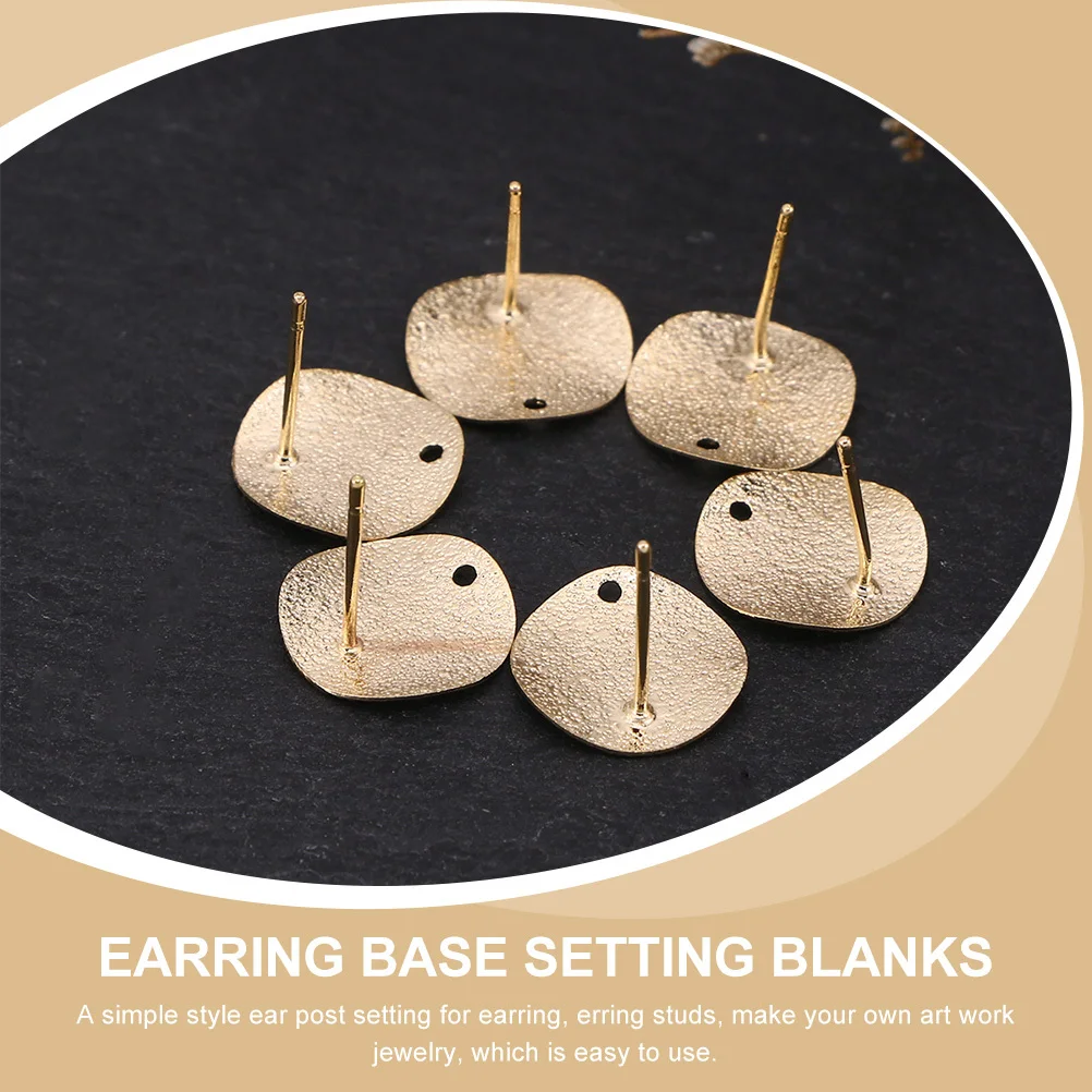 

30Pcs Earring Base Blanks Round Stud Settings for DIY Earring Making Craft Jewelry Art Project Accessories Supplies