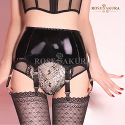 Cherry Blossom8382Patent Leather Garter Glue Buckle Metal Suspender Buckles Garter European and American Style Stockings Stockin