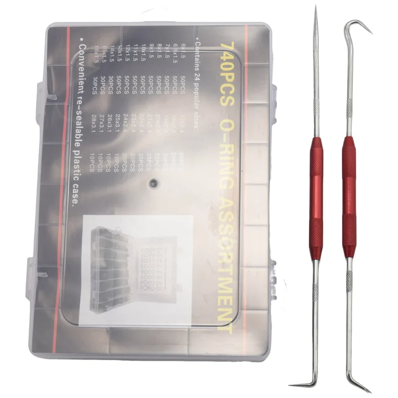 

A19F-1480PCS Nitrile Rubber O Ring Set With Hook Tools NBR Seal Rings Gasket Oring Oil-Resistant Sealing O-Ring Kit