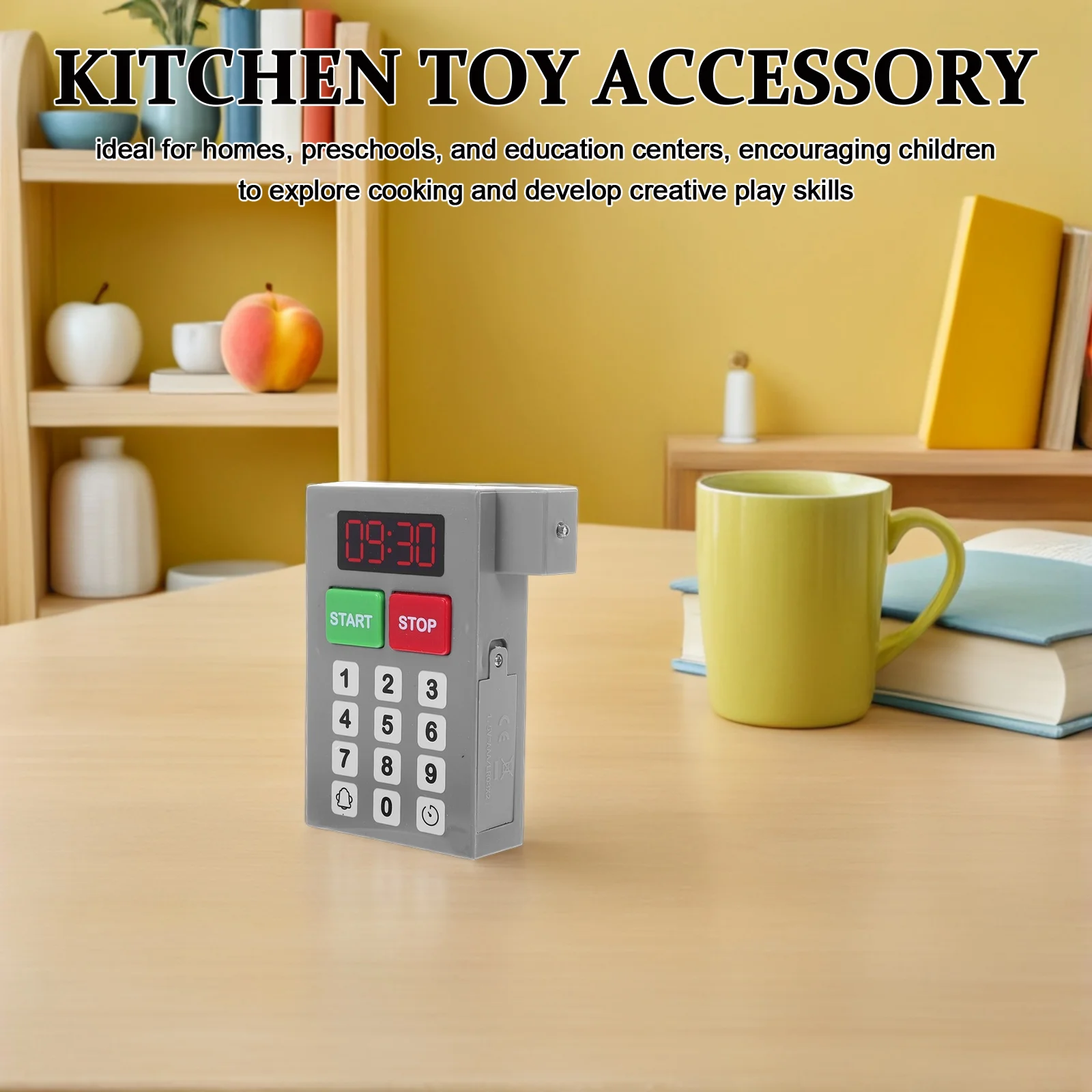 

Microwave Replacement Pretend Play Kitchen Accessory For Kids Role Playing Games Sound Simulation Diy Oven Timer Small