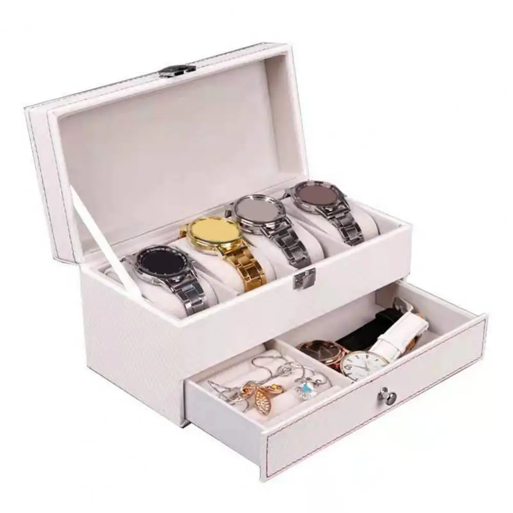 Jewelry Holder Jewelry Watch Storage Box Capacity Double Layer Watch Jewelry Storage Box for Quick Classification of Watches