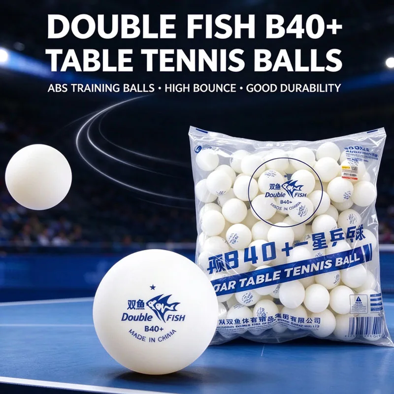1 Star DOUBLE FISH B40+ Table Tennis Balls ABS New Material Ping Pong Balls With Seam Training Competition Table Tennis Balls