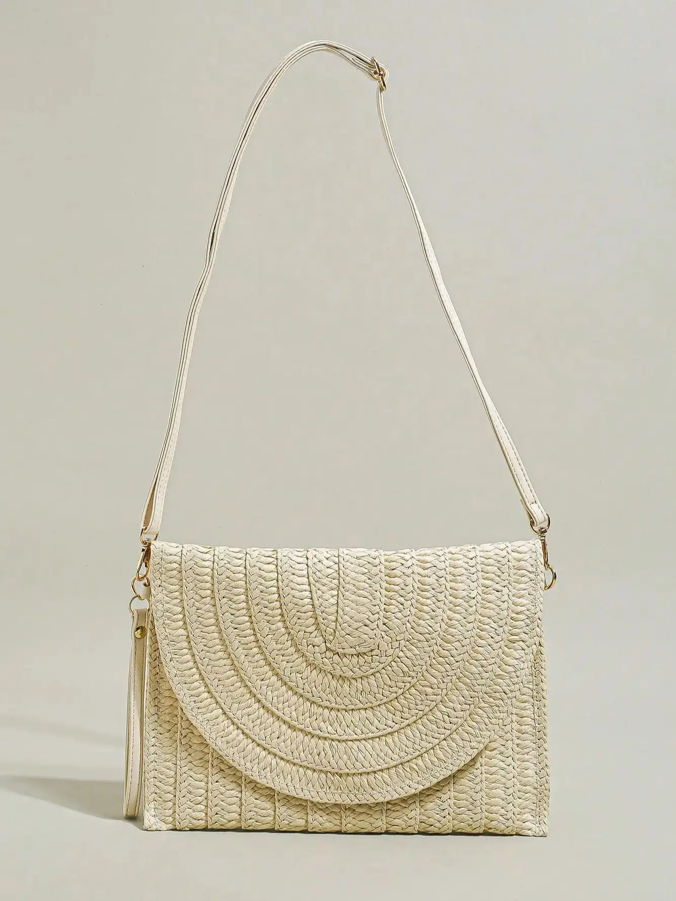 

Seaside Vacation Wind-blown Beach Bag New Women's Hand-held Envelope Bag Straw Cross-body Bag for Women