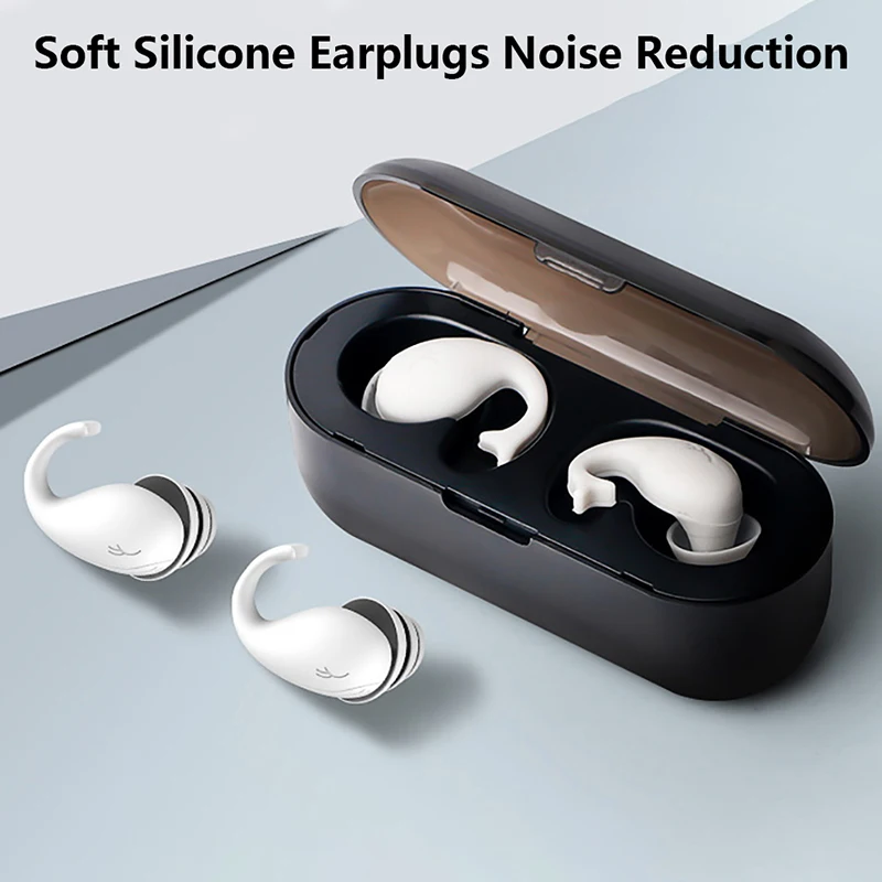 

1 Pair Soft Silicone Earplugs Noise Reduction Ear Plugs for Travel Study Sleep Waterproof Hear Anti-noise Ear Protector