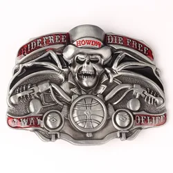 Skeleton Knight Belt Buckle Belt DIY Accessories Western Cowboy Style Smooth Belt Buckle Punk Rock Style K38