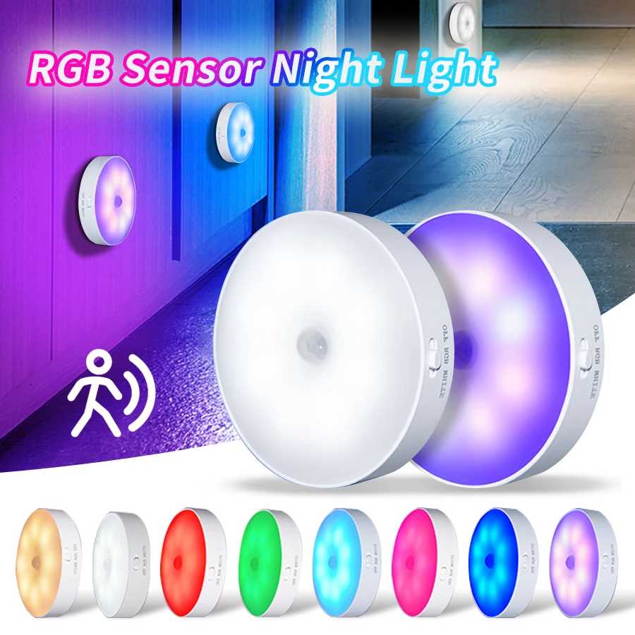 BANDIAN LED Smart Human Body Sensor Night Lights Emergency Automatic Lighting USB Charging Wireless Magentic Suction LED Lights