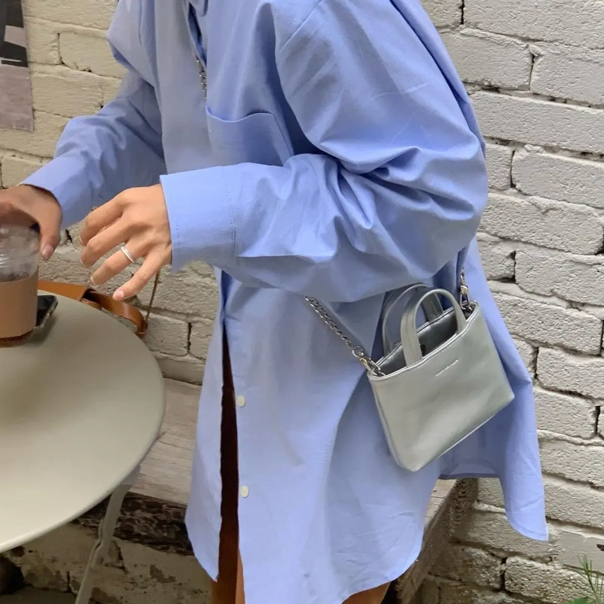 JIAERDI Vintage Y2k Mini Messenger Bag Women Hot Girls Chains Chic Casual Square Crossbody Bags Female Harajuku Silver Bags 2023