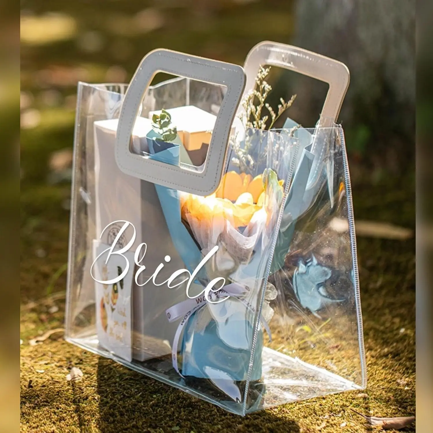 Personalized Holographic Bridesmaid Tote, Iridescent Bachelorette Party Gift Bag, Waterproof Colorful Beach Tote Bag, Bridal Sho