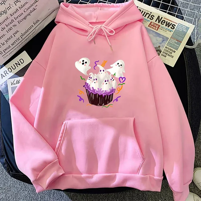 

Halloween Ghost Sweatshirt Cute Halloween Pullover Halloween Women's O-neck Hoodie Spooky Season Top Trick or Treat Sweatshirt