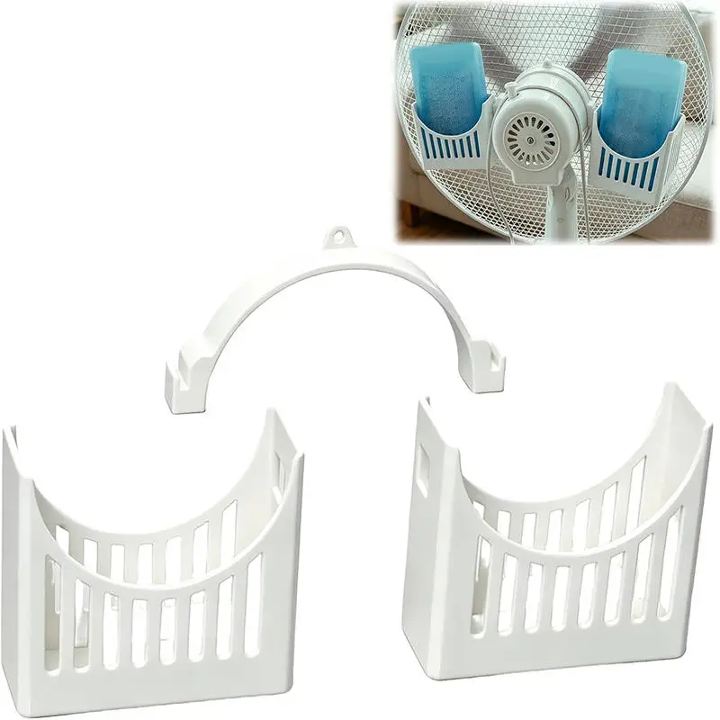 Electric Fan Ice Pack Holder, Floor Fan Ice Box Holder, Fan Ice Box Cooling Accessory, Simple Cold Air Fan Ice Bottle Bracket