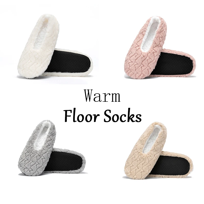 Fall and Winter Floor Socks Home Warm Women Socks Snow Sleep Socks Slippers Socks Indoor Soft Comfortable Non-slip Socks 2024