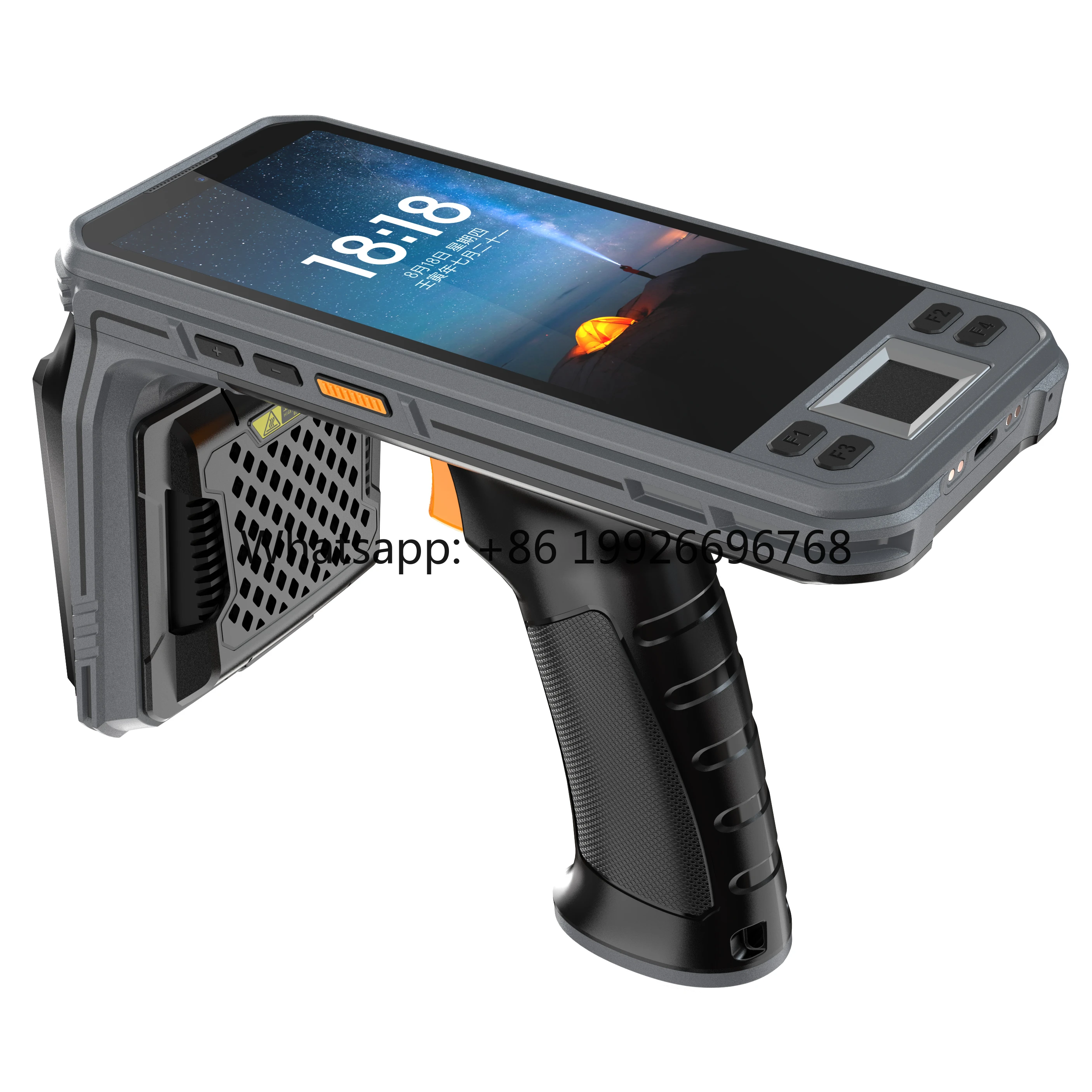 High Speed UHF RFID Android PDA Handheld 100 Tags/sec With 2D Scanner Rugged Industrial IP67 Waterproof NFC WiFi6 4G for Retail
