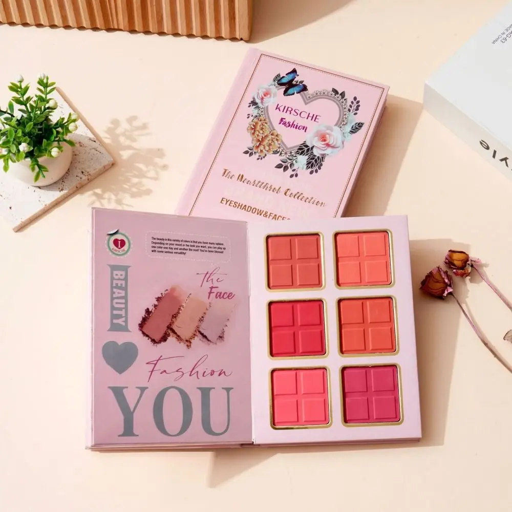 5-Layer Folding Eyeshadow Palette Book Shaped Long-Lasting Beauty Book Makeup Kit Waterproof Powder Blusher Eye Shadow Palette