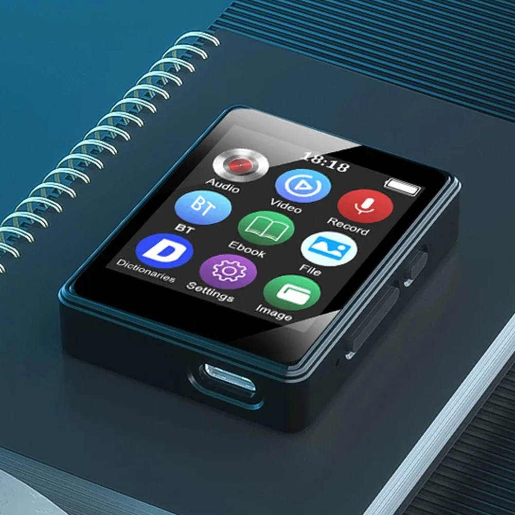Mini riproduzione video MP4 da 8/16/32/64 GB HiFi compatibile con Bluetooth 5.0 Walkman per studenti MP3 Lettore MP3 sportivo con registrazione/e-book
