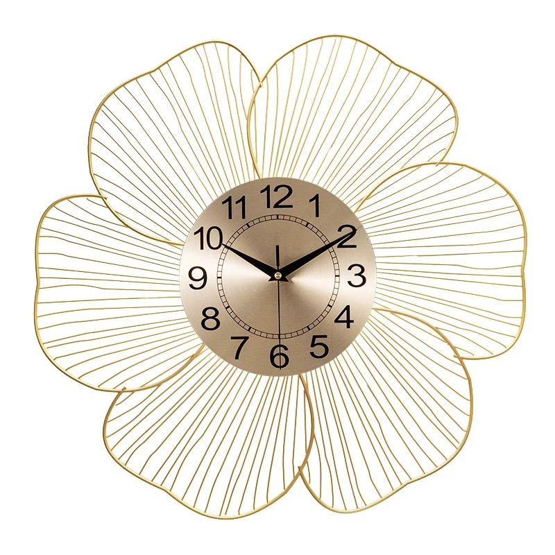 Clock, living room wall clock, light luxury new style, high-end artistic creativity, simple wall clock, gold home decoration