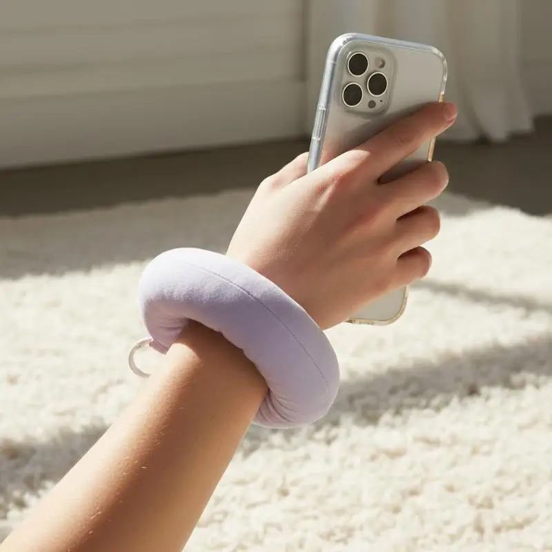 Lightweight 3D Cotton U-Shaped Wristband Comfortable DIY Phone Strap Keychain Holder for Outdoor Sports Daily Use