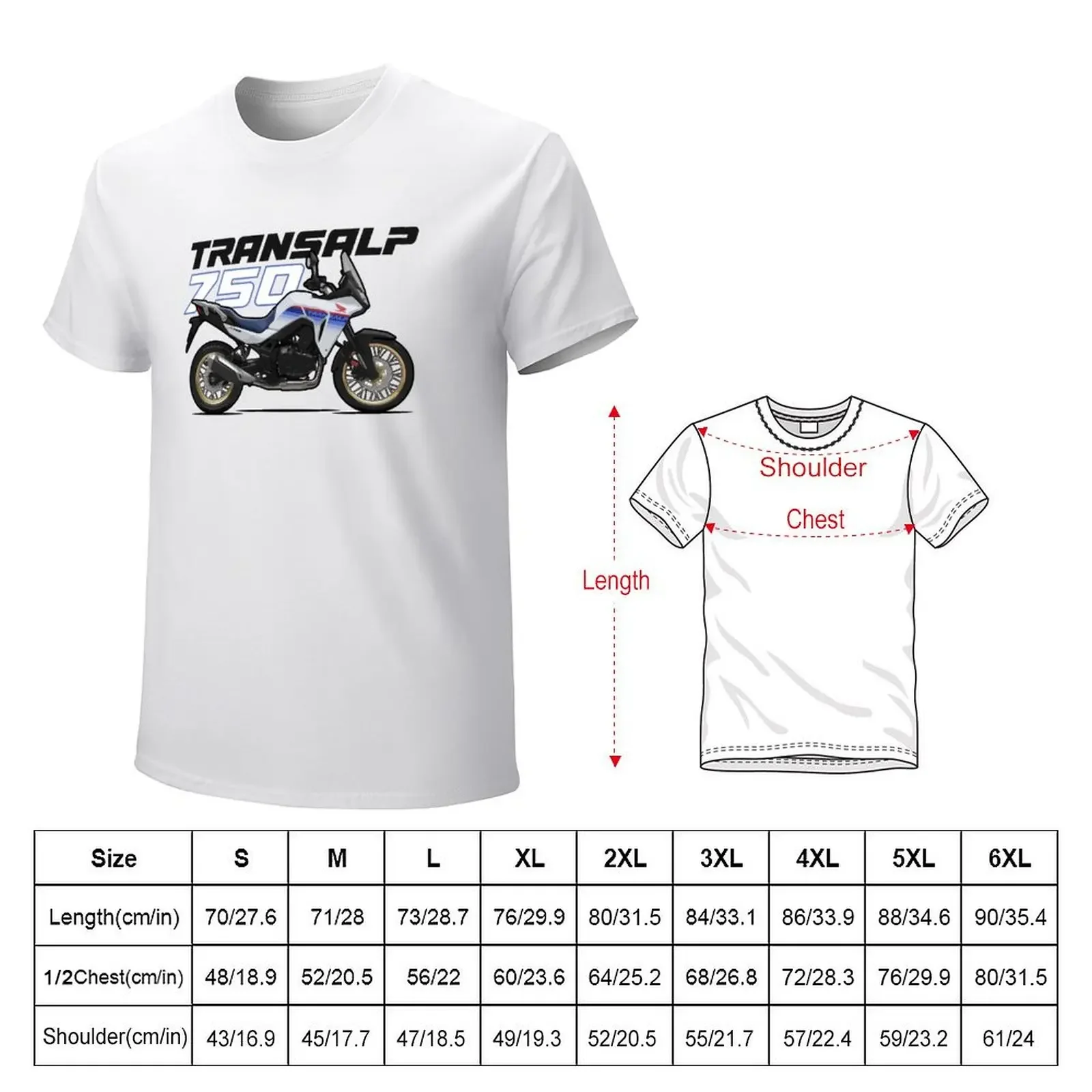 XL750 - Transalp T-Shirt basketball graphic tees oversized vintage clothes Men's t shirts