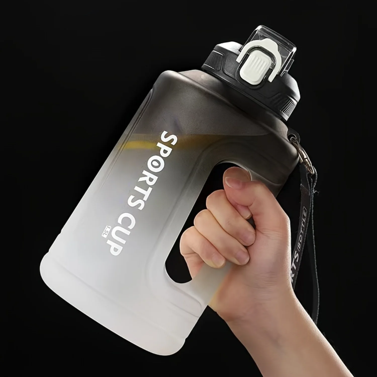 Hydrated & Look Stylish  Gradient Color Sports Water Jug with Time Markers