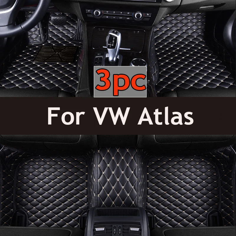 

Car Mats For VW VW Atlas Teramont CA1 2017~2022 Auto Interior Parts Floor Rug Carpet Luxury Leather Mat Car Accessories