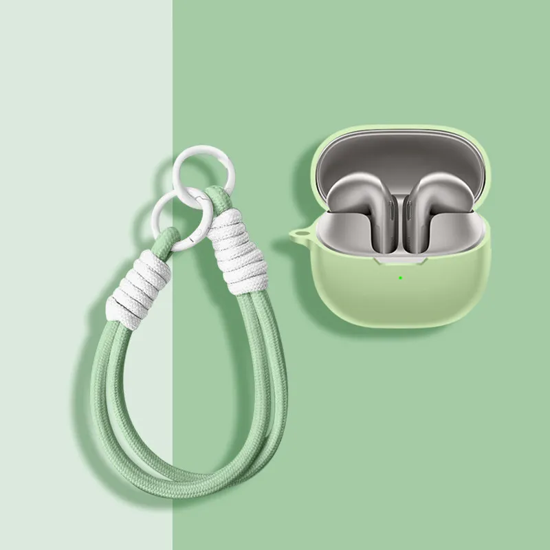 Silicone Case for Xiaomi buds 6 Candy Color Wireless Earphones Shockproof Protector Cover Earbuds Accessories with Landyard