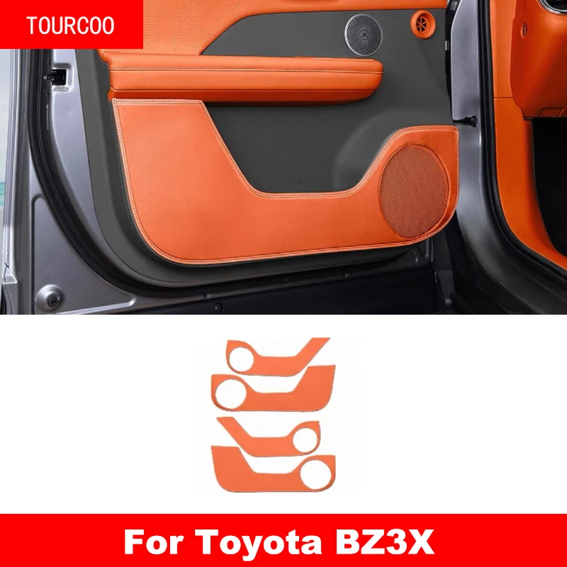 

Для Toyota BZ3X 2025, защитная накладка на дверь автомобиля, кожаная панель для автоматических дверей, защита от грязи