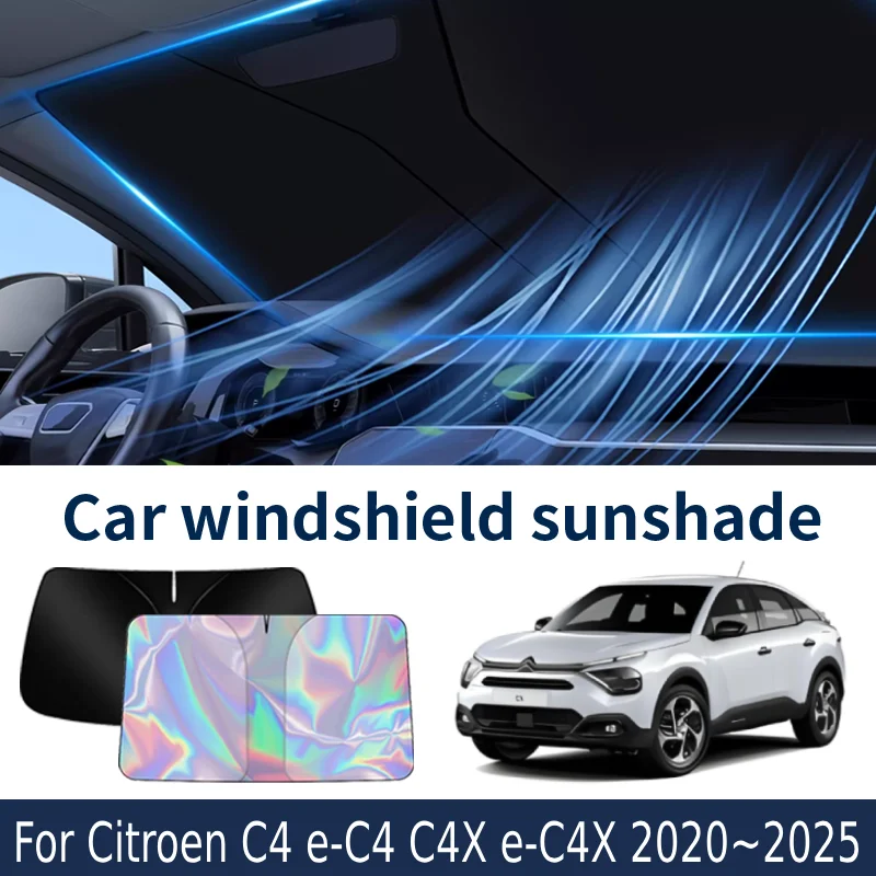 Pare-soleil de pare-brise avant pour citroën C4 e-C4 C4X e-C4X 2020 ~ 2025 2024, isolation thermique, accessoires de refroidissement d'été