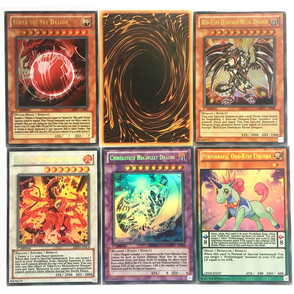 Cartas de piezas Yu Gi Oh, cartas holográficas en inglés de Anime, Wing Dragon Giant Soldier Sky Battle Game yu-gi-oh, 112 Juguete de regalo para