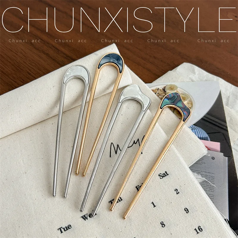 

Luxury Simple Hair Forks for Women U Shape Hair Pin Unique Design Everyday Updo Sticks Non Slip Strong Hold Multi Color Options